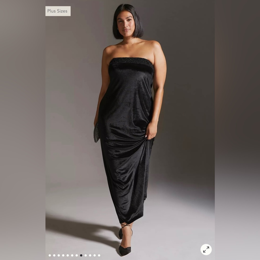 Payal Jain Beaded Velvet Maxi Dress - Anthropologie